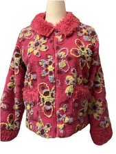 hanna andersson fleece Flower jacket Size 150 New With Tag