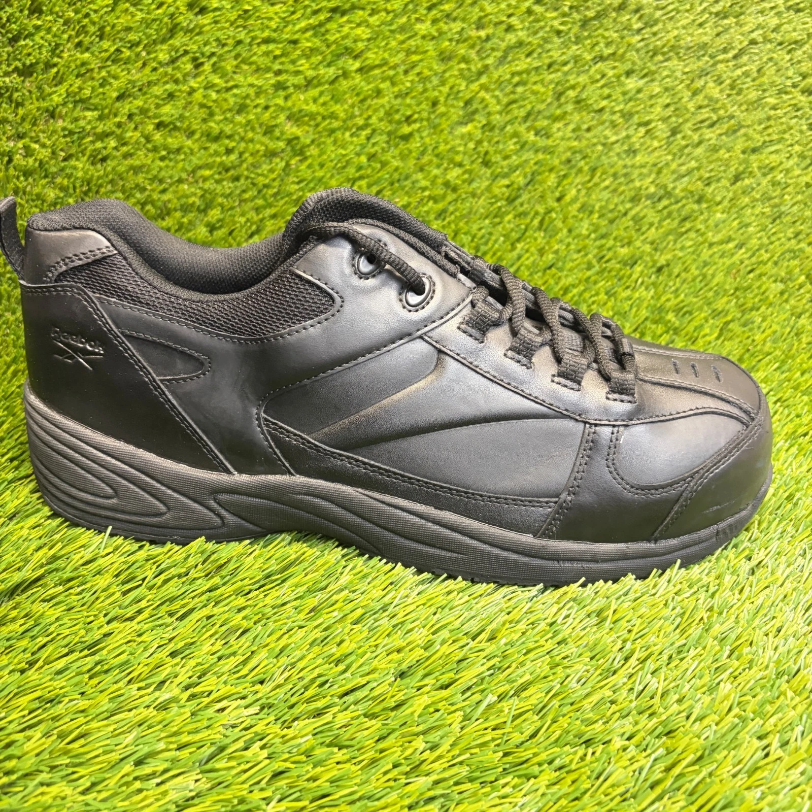 Reebok Jorie Mens Size 14 Black Leather Composite Toe Safety Work Jogger Shoes