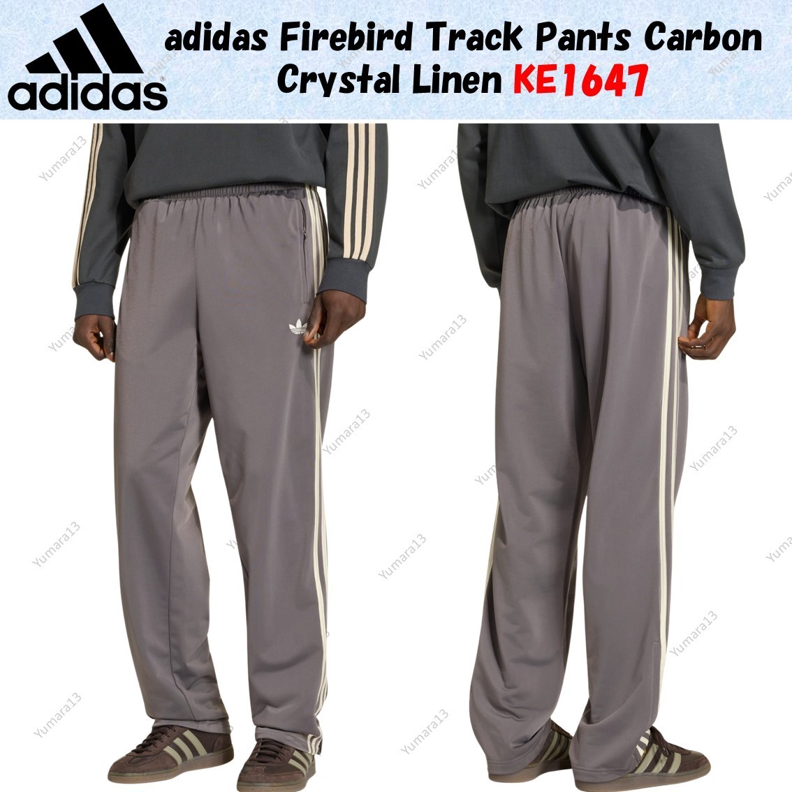 adidas Firebird Track Pants Carbon Crystal Linen KE1647 Japan size