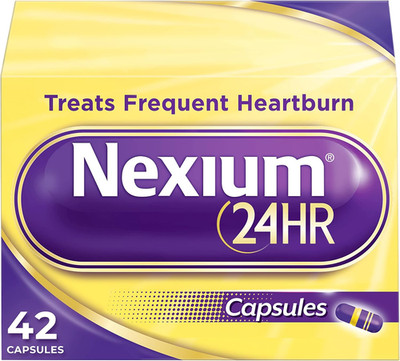 24HR Acid Reducer Heartburn Relief Capsules for All-Day and All-Night Protection