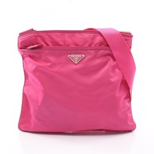Borsa a tracolla PRADA VELA SPORT BT175Z nylon pelle rosa usata donna
