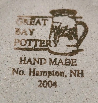 Great Bay Pottery NH Stoneware Bowl Adirondack Beach Chair Coastal Spoon Rest EC