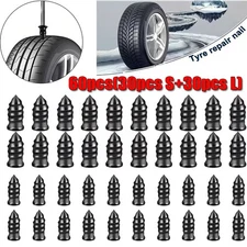 60X Tire Vacuum Repair Screw Rubber Nail Plug Car Tyre Puncture Repair Kit US
