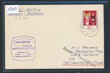 113019) LH FF Hamburg - Stockholm 1.4.68, Karte ab DDR, Weihnachten