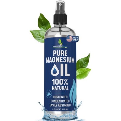Pure Magnesium Oil Spray 8oz - Topical 8 Ounce (Pack of 1), Clear 