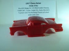 HO scale Custom Slot Car Resin Body Orang 1957 Chevy Belair Fits AFX Mega-G 1.5