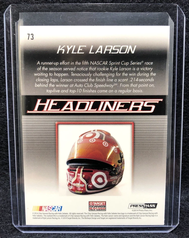 Kyle Larson 2015 Press Pass Racing #73 Headlines - Image 2 of 2