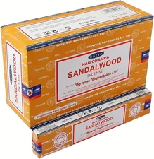 Sandalwood Incense Sticks – 12 Box Value Pack – Hand-Rolled in India