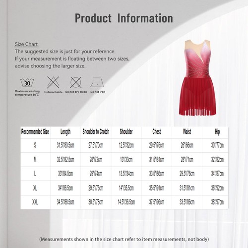 Women Dresses Gymnastic Dress Briefs Dancewear Contemporary Mesh Modern Ballet - Picture 29 of 60