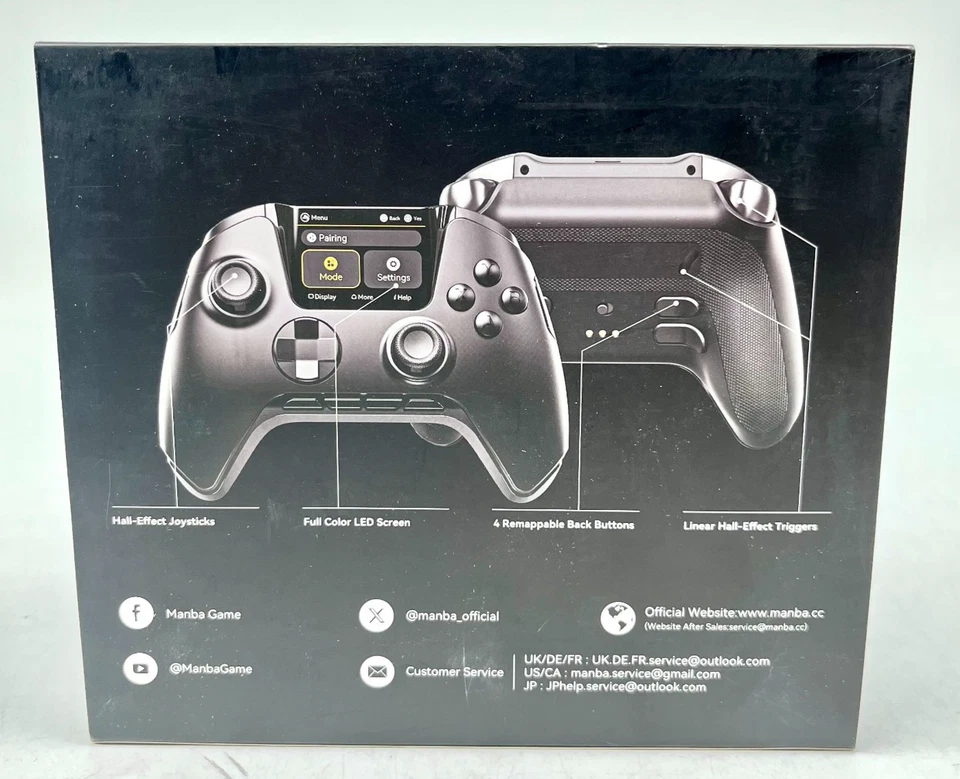 Manba One Full Color Interactive Screen Gaming Controller Full Color LED - Black - Image 2 of 4