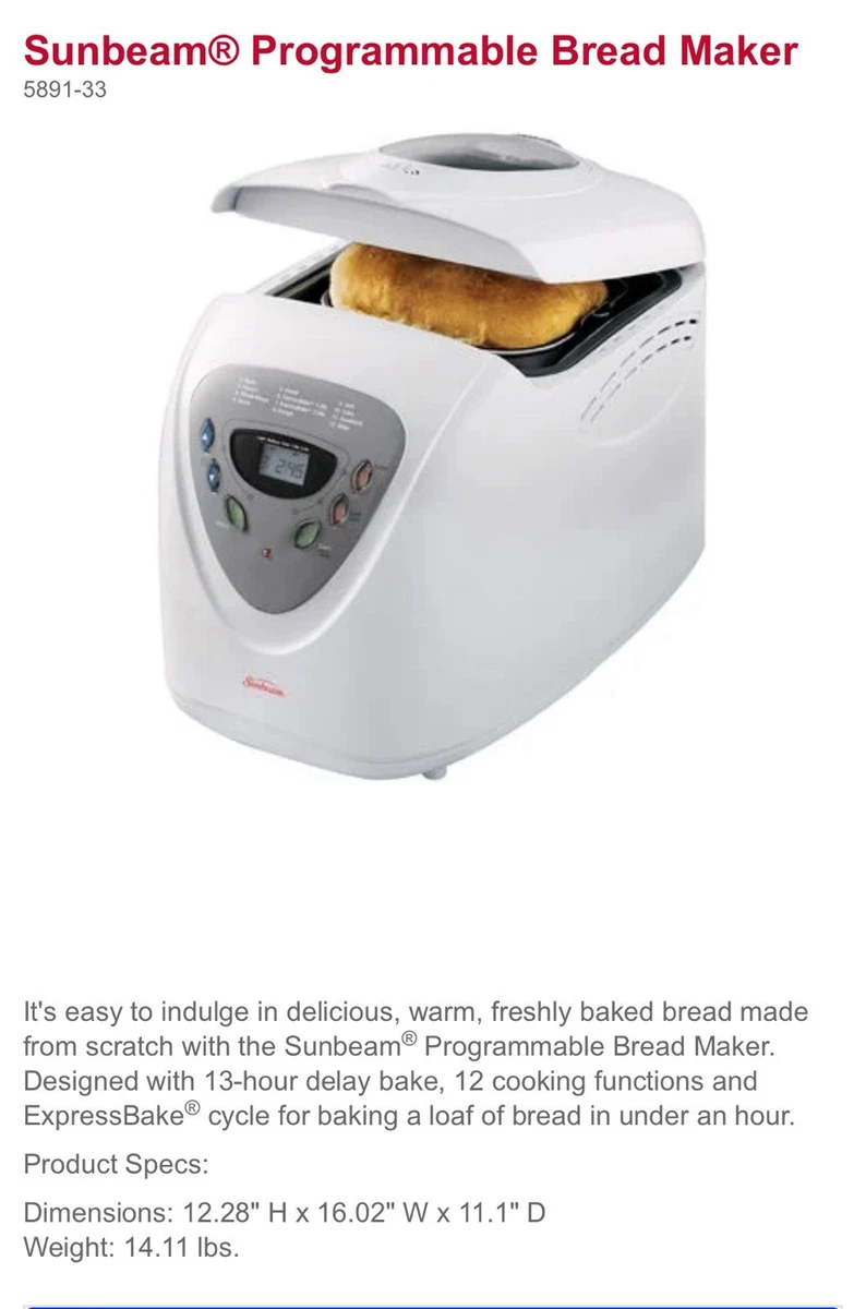 Sunbeam 2 磅面包机器| eBay