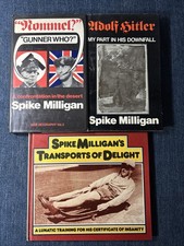 Vintage Spike Milligan UK Edition Book Lot Transports Of Delightful Adolf Rommel