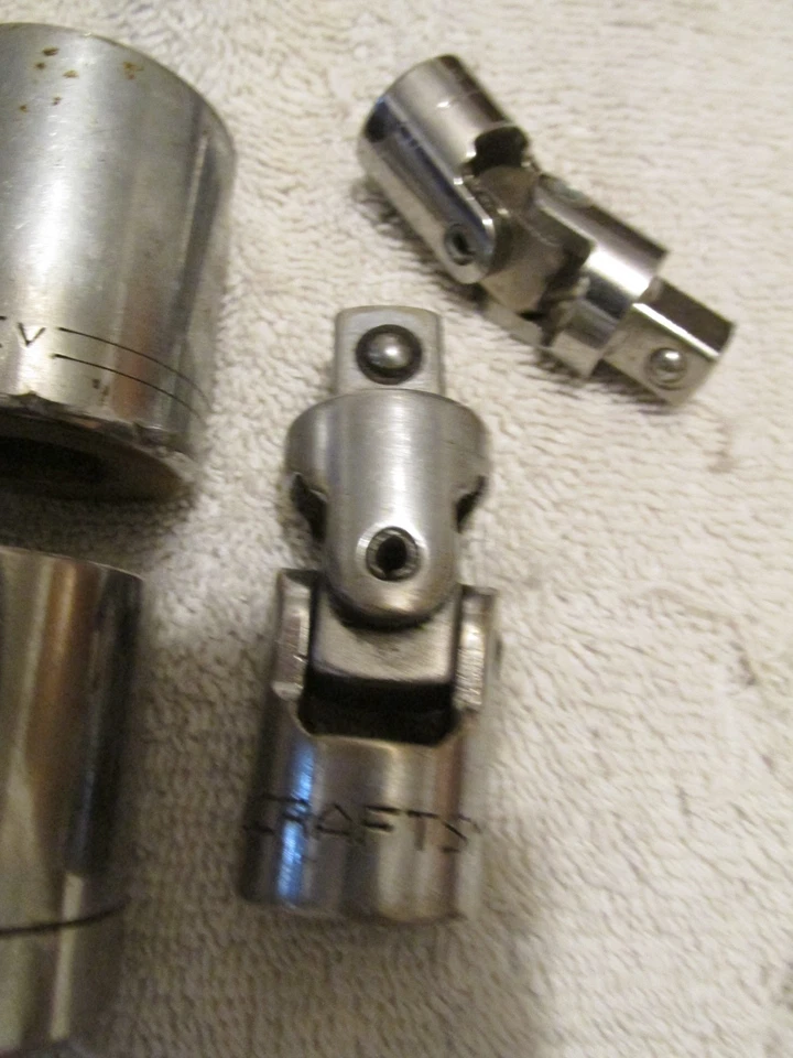Lot of Vintage ALL Craftsman SAE Deep swivel Sockets - 1/4" 3/8" & 1/2" Drive - Image 2 of 4