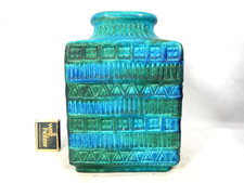 Beautiful 70's Bodo Mans Design Bay Pottery Pottery Vase 70 20 Turqousise Glaze