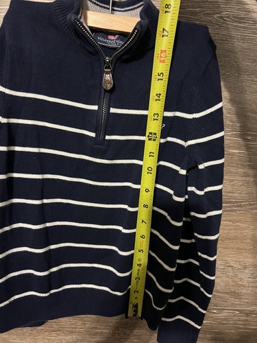 Vineyard Vines Boy Sweater Preppy Nautical Navy Blue 3 4 Years 1/2 Zip Knit - Picture 4 of 8