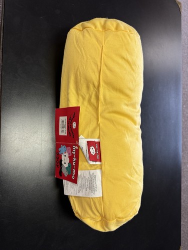 Yellow My-Ku-Mo Neckroll Pillow Retired Soft & Squooshy Squishy, Has Small Spot - Picture 3 of 6