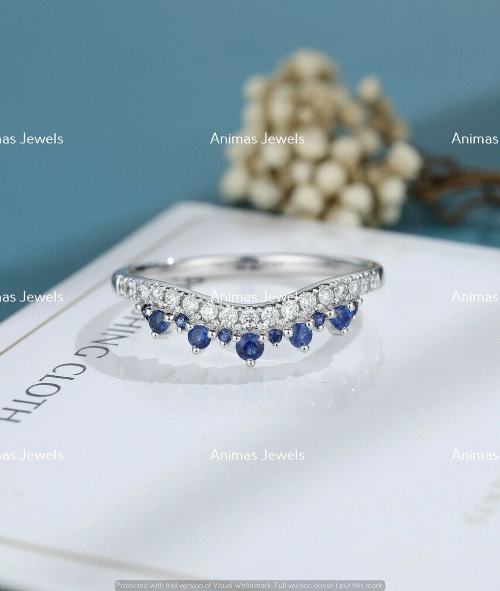 Lab created shop sapphire eternity band