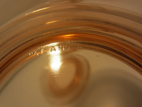 Pink depression glass saucer fruit bowl dish VINTAGE - Picture 5 of 6