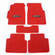 Fit For 94-01 Acura Integra Red Nylon Non-slip Floor Mats Carpets W Spoon