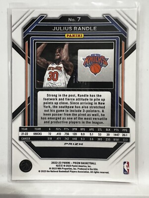 2022-23 Panini Prizm - Julius Randle #7 Red Prizm /299 for sale