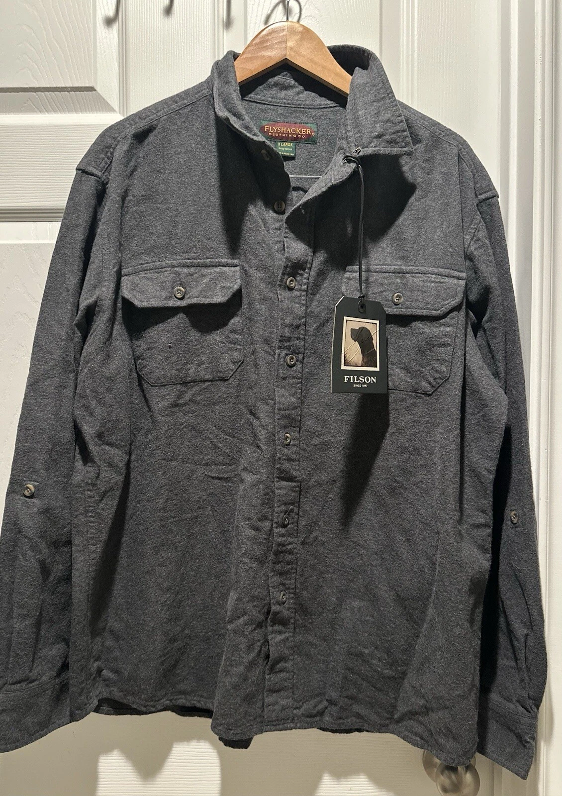 Flyshacker Men’s XL Outdoor Long Sleeve Gray Shirt NWOT