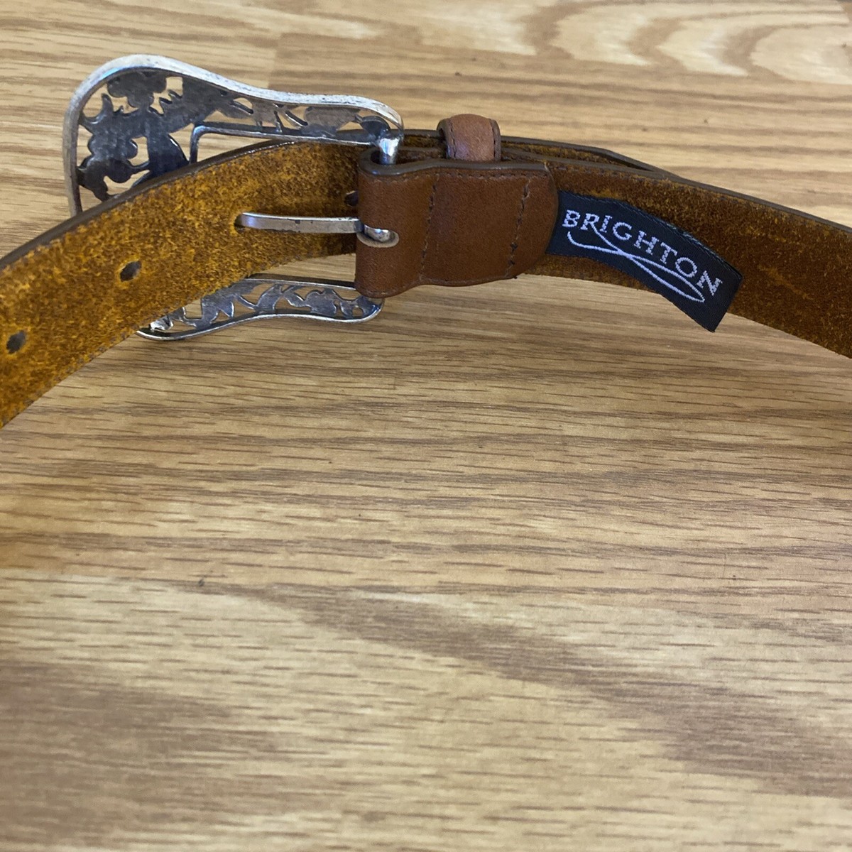 Vintage 1995 Brighton Museum Collection Brown Leather Belt  display picture 3