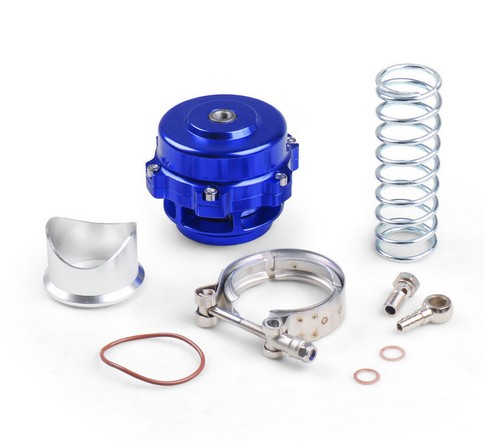 50mm Turbo Blow Off Valve BOV&44mm External Wastegate MVR V-Band Flange Blue Kit - Picture 3 of 19