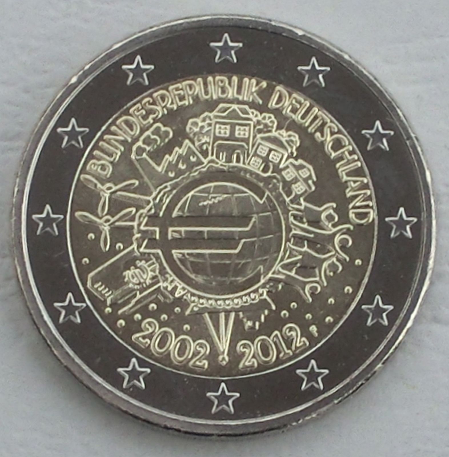 2 Euro 2019 Germania Bundesrat Consiglio Federale Zecca F UNC - Foto 2