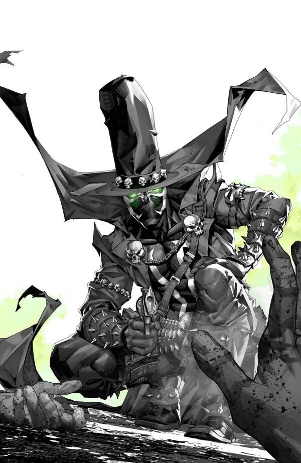 Gunslinger Spawn #24 Cover C Kael Ngu Virgin B&W Image