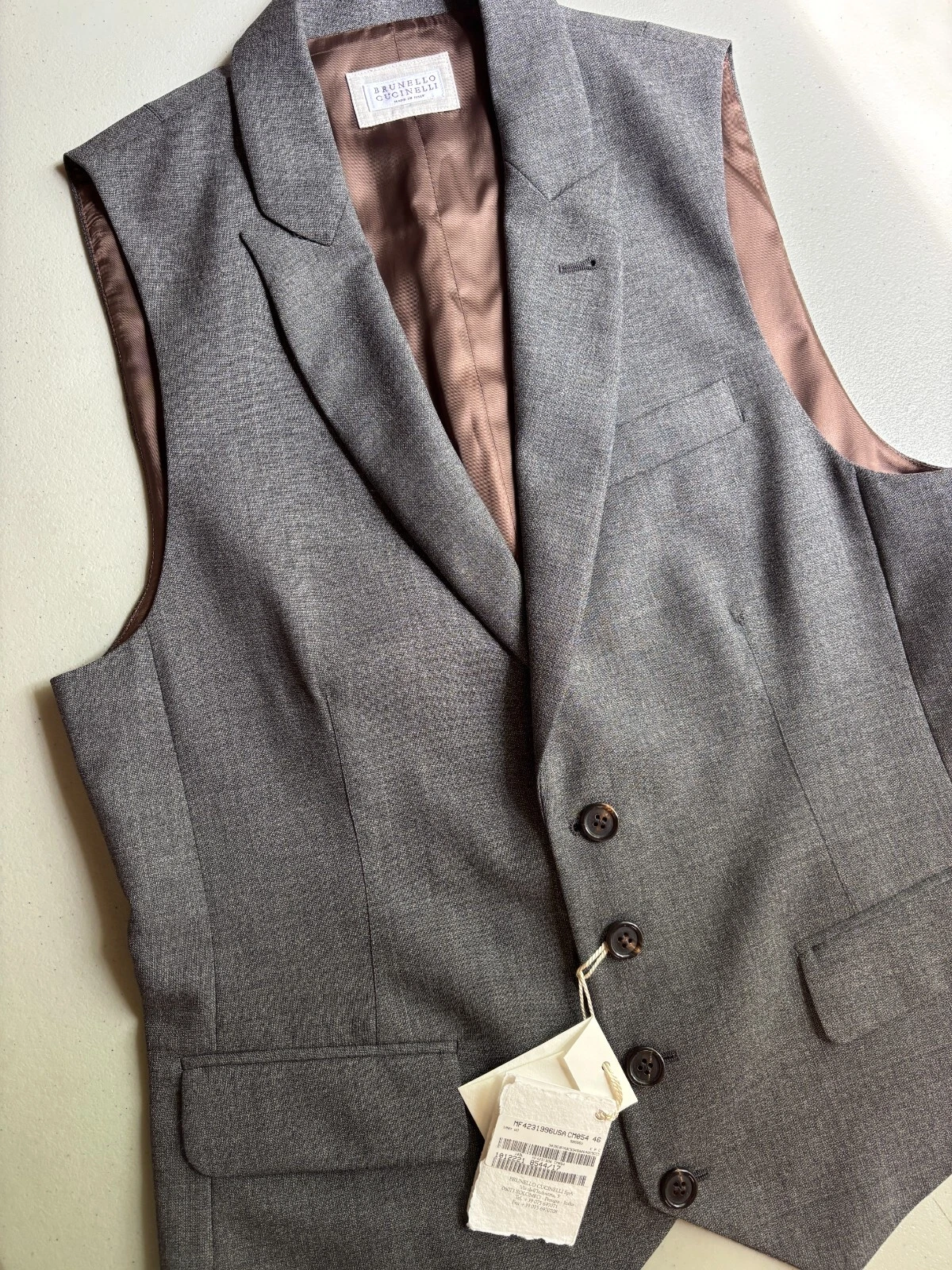 Brunello Cucinelli — NWT Brunello Cucinelli Wool Waistcoat Vest Size 36 (46 EUR)
