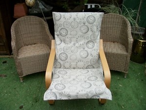 Handmade COVER for IKEA ALME poang chair @ vintage clock pattern #3 | eBay