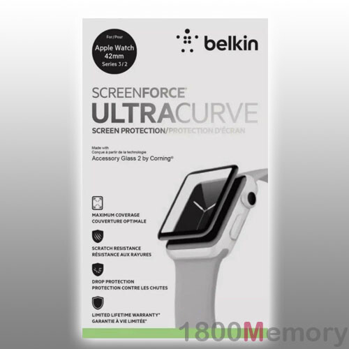 GENUINE Belkin Screen Force Ultra Curve Glass Protector for Apple Watch 3 2  42mm 745883774647 | eBay
