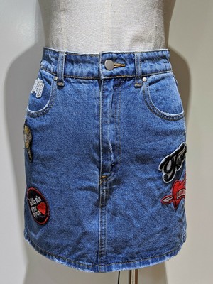 Valleygirl Blue Denim Skirt Sz 10 Short 