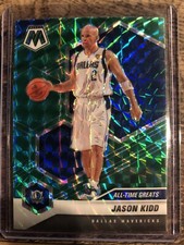2020-21 Panini Mosaic Jason Kidd All-Time Greats Green Camo Prizm #294 Mavericks