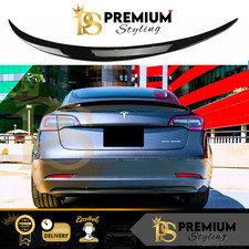Tesla Model 3 Glanz Schwarz Heck Kofferraum Spoiler Lippe Wing Splitter Body Kit 2017+