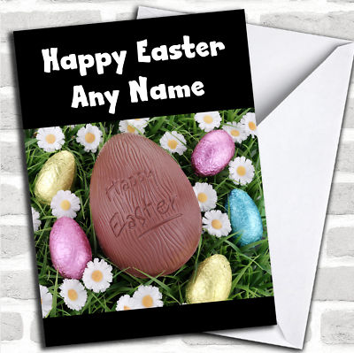 Schokoladenei Ostern personalisierte Karte
