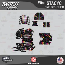 Graphics Kit for  STACYC 12E Brushed Electric Bike Twitch-rainbow