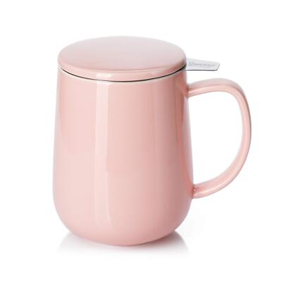 20 OZ Porcelain Tea Mug with Infuser and Lid, Loose Leaf Tea Cup, Gifts for T...