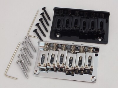 HARD TAIL BRÜCKE CHROM oder SCHWARZ durch Korpus/Toplader Strat Tele Gitarre