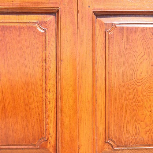 Large Antique Anglo Indian Teak Paneled Double Door with Frame 19th Century - Picture 3 of 7