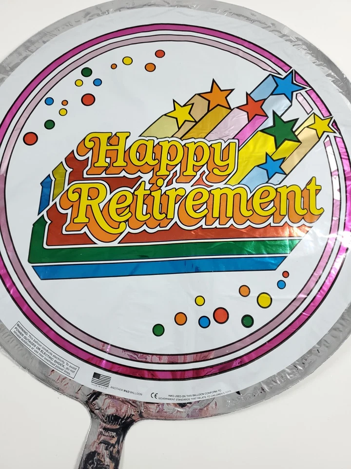 Винтажный 80-х M & D майлар гелий воздушный шар вечеринки ретро счастливый выход на пенсию - Изображение 3 из 4