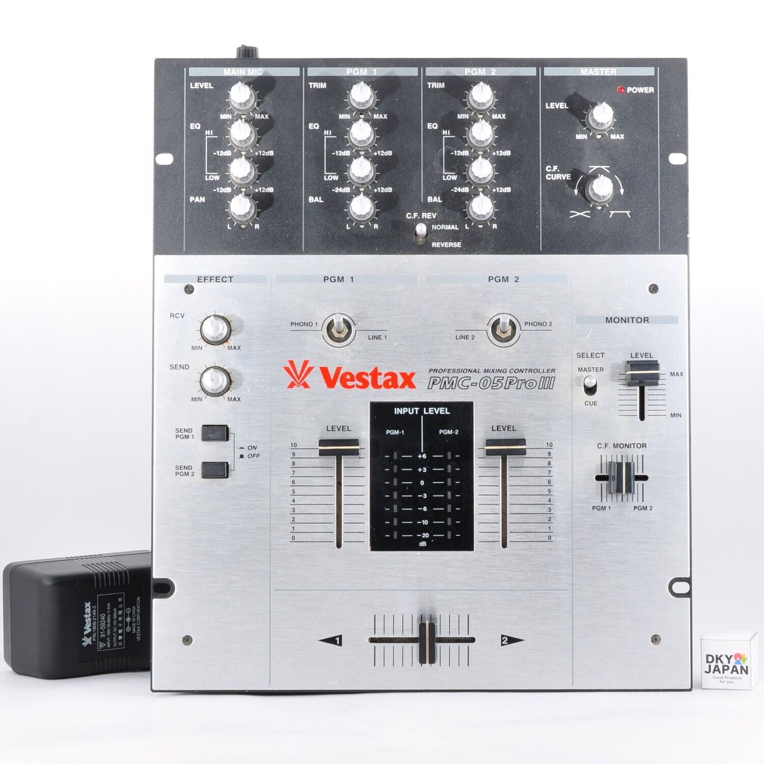 Vestax PMC-05 Pro III Silver w/Adapter DJ Mixing Controller Used From Japan  #018