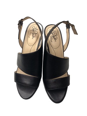 Life Stride Vicky Soft System 8W Black Wide Strappy Sandals Buckle Back NWOB