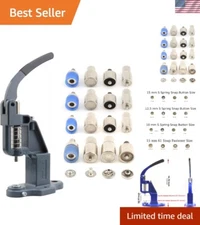 Snap Fastener Button Machine with Dies - Hand Press Machine for Metal Snap Fa...