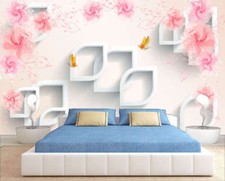 Soft Lyric Butterfly 3D Full Wall Mural Photo Wallpaper Printing Home Kids Decor