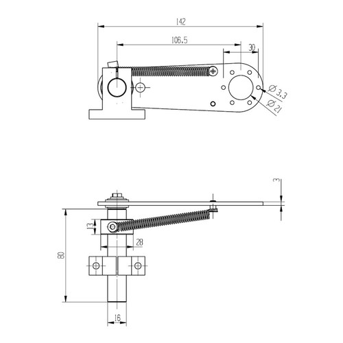Encoder Bracket Adjustable Anti-Skid Aluminum Alloy Encoder Mount Stand Bracket - Zdjęcie 3 z 8