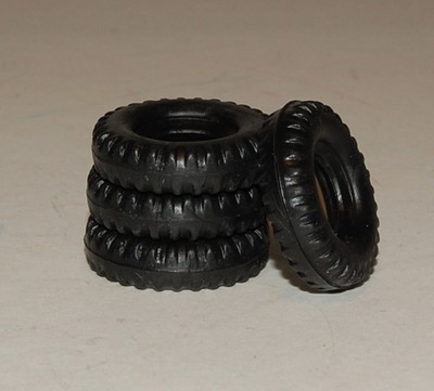 Dinky 965 Euclid Dumper 26mm Black Rubber Tires X (26-2)