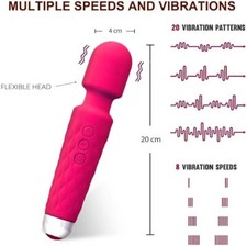 6" Personal Massage Multi Speed Neck Full Body Wand Massager Vibrator For Women