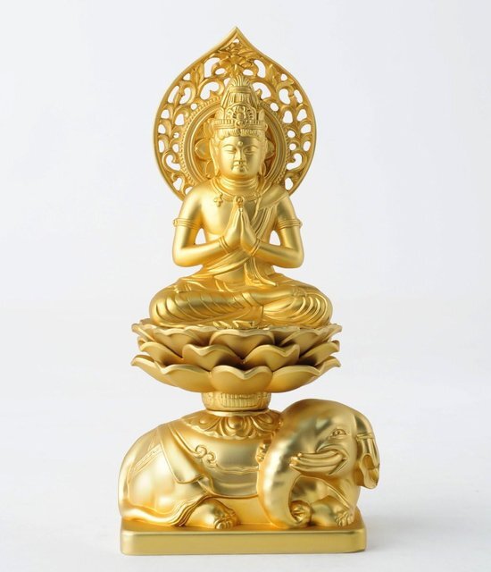 Japanese Buddhist Statue Fugen Samantabhadra Bodhisattva H15cm/5.5