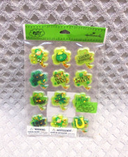 Hallmark Puffy St. Patrick's Day Shamrock Stickers Scrapbook Crafts